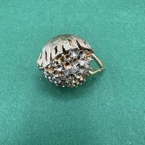 Vendome Vintage Adjustable Signed Clear Rhinestone Ring